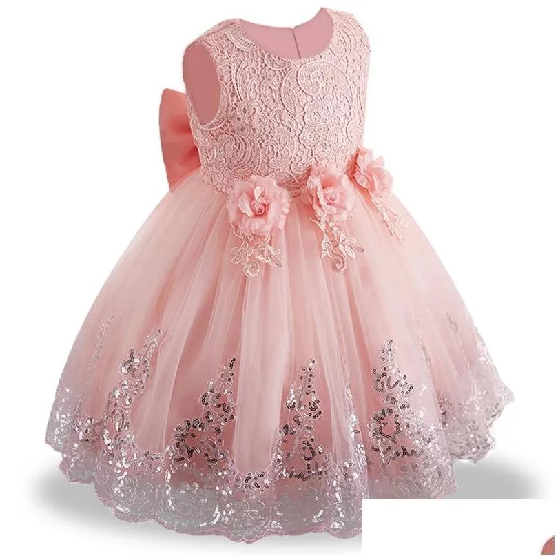 baby girl party dress infant wedding princess christening first 1st year birthday christmas costume