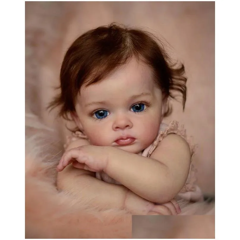 npk 60cm finished reborn toddler girl doll tutti hand paint high quality 3d skin multiple layers painting visible veins 220505