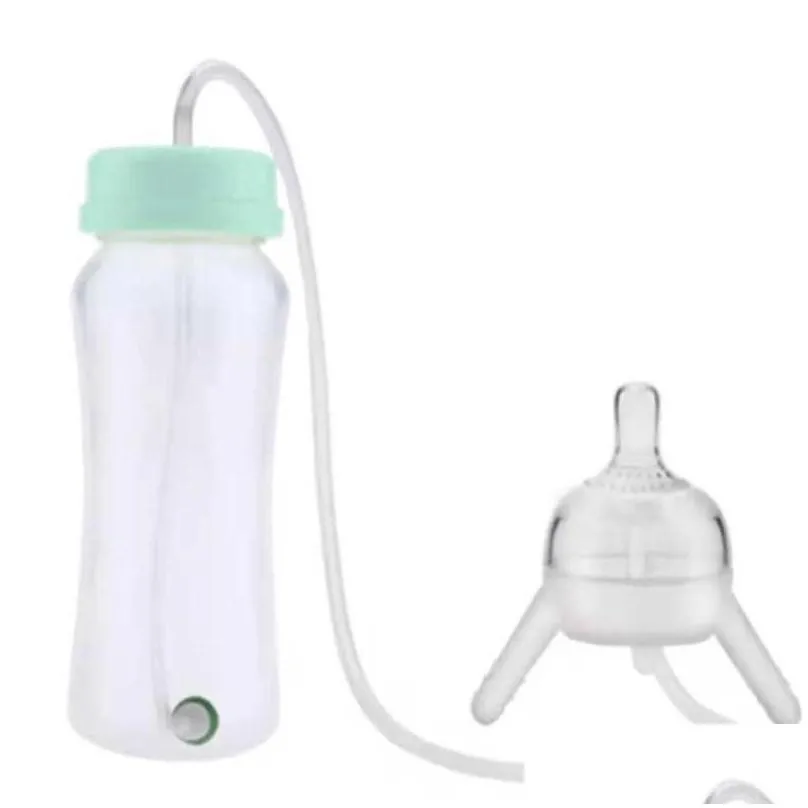 300ml baby feeding bottle kids cup pp water bottle with straw sippy children training cute drinking hands bottle born 211023