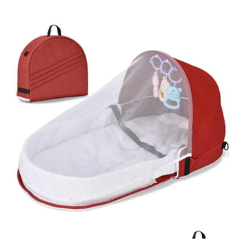 sleeping baby bed cribs newborns nest travel beds foldable babynest mosquito net bassinet infant sleeping basket for 024month