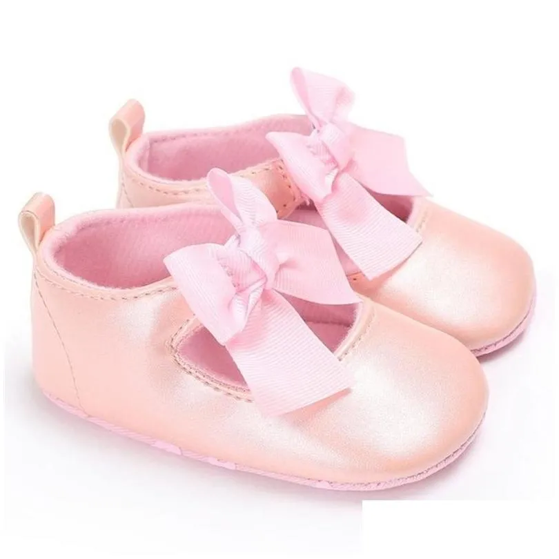 wonbo 018m toddler baby girl soft pu princess shoes bow bandage infant prewalker new born baby shoes 2253 v2