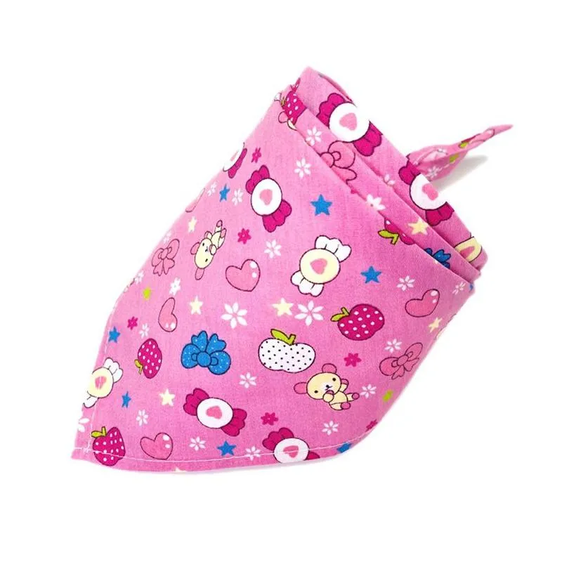 ock r b001 baby burp cloths cartoon cotton printed triangular scarf lace mixed wholesale of mother and baby products