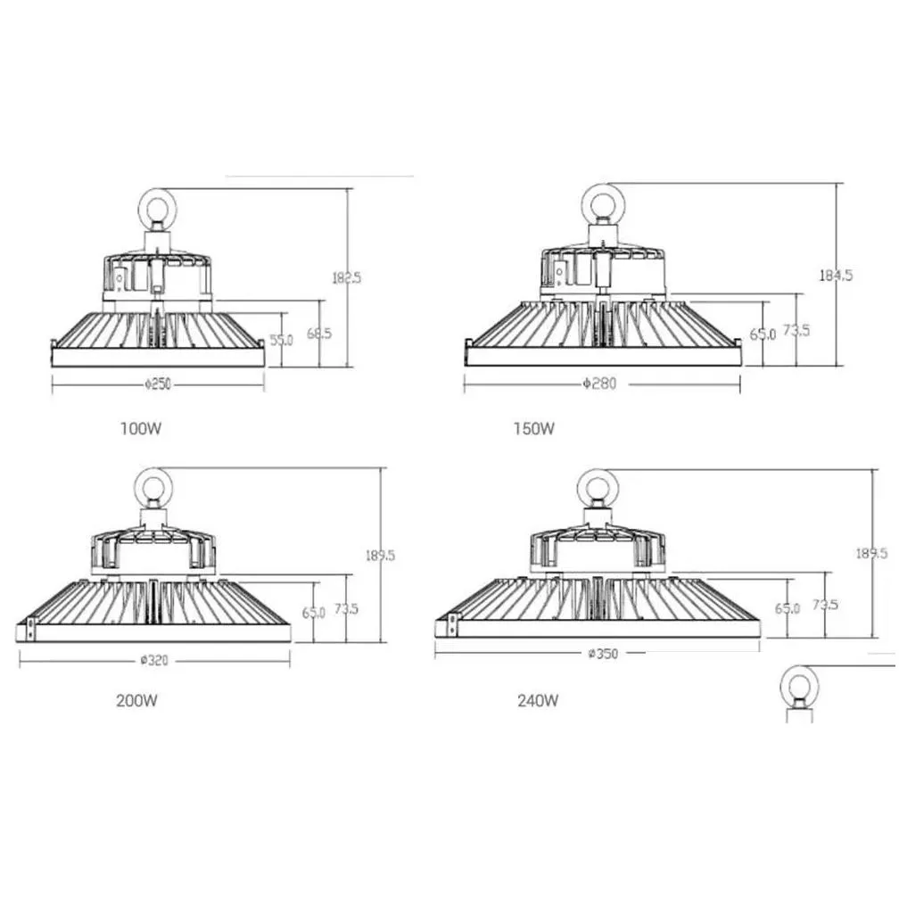 etl dlc ufo led high bay lights 100w 150w 200w 240w led industrial lighting led garage exhibition lighting lamp ufo highbay light