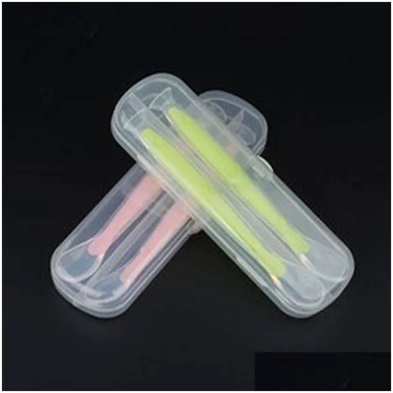 old cobbler newborn baby products silicone feeding spoon soft head with suction cup set box custom wholesale