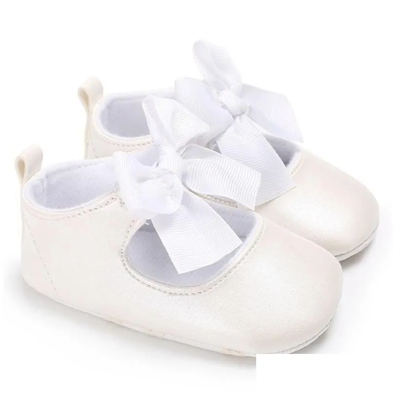 wonbo 018m toddler baby girl soft pu princess shoes bow bandage infant prewalker new born baby shoes 2253 v2