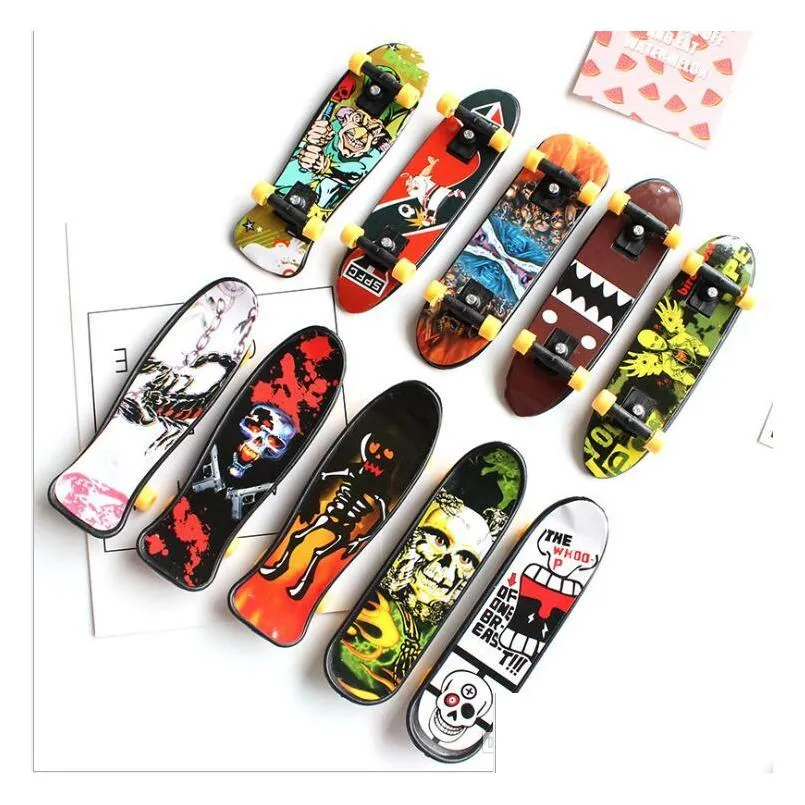 mini finger boards skate truck print professional plastic stand fingerboard skateboard finger skateboard for kid toy children gift