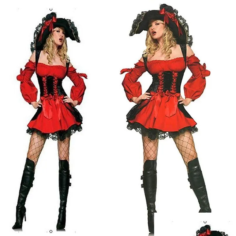 theme costume arrival sexy adult red halloween pirate witch cosplay fantasias dress for women christmas uniforms plus size xl 220914