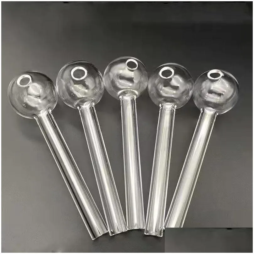 10cm 12cm glass pipes clear oil burner tube pyrex hand water pipe nail tips 6054 q2