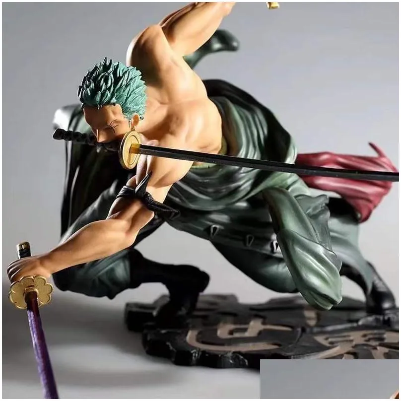 roronoa zoro anime statue pvc action figure collection model toys gift 10cm 220802