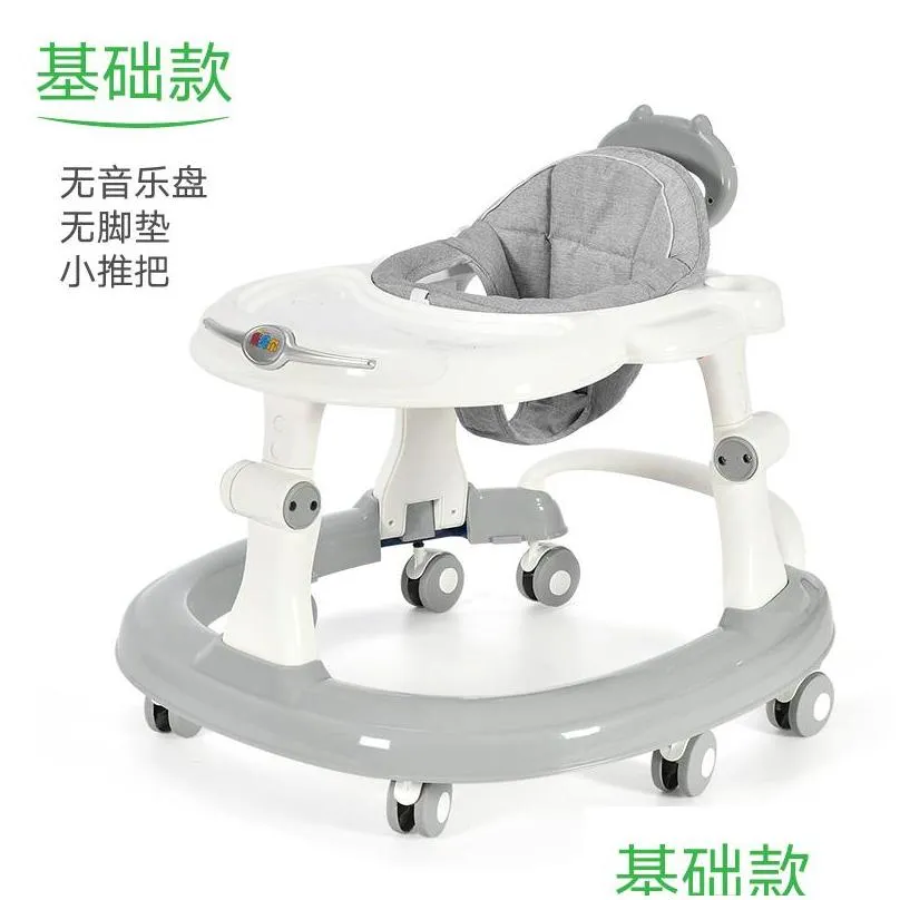 baby walker with 6 mute rotating wheels anti rollover multifunctional child walker seat walking aid assistant toy