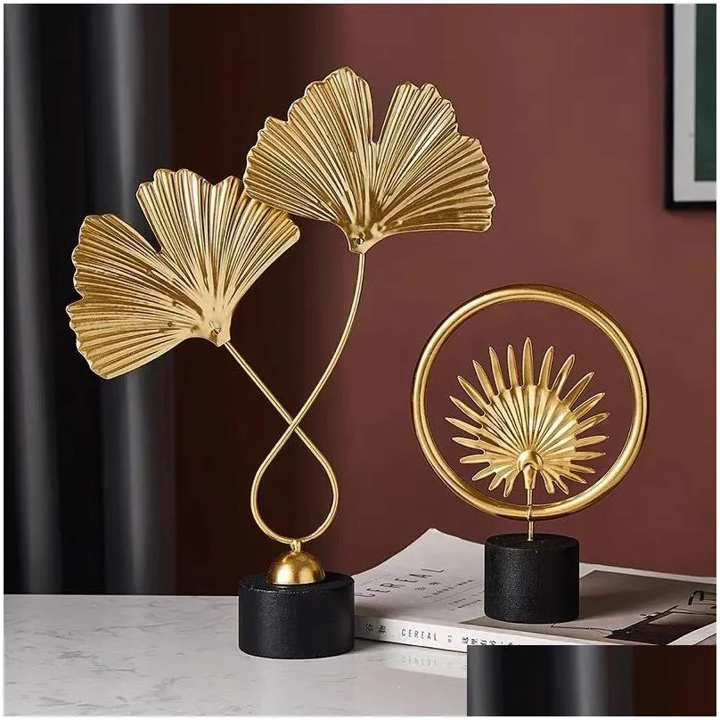 home decoration accessories animal figurines golden ornaments abstract art modern living room luxury decor gift 220329