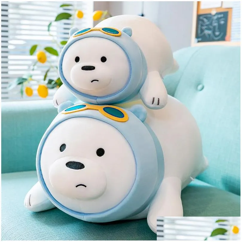 amazons new cute white bear plush doll soft big white bear throwing pillow stupid cute doll birthday gift girl