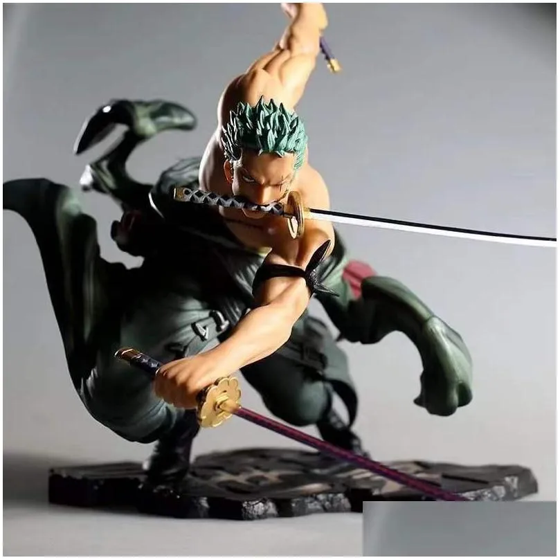 roronoa zoro anime statue pvc action figure collection model toys gift 10cm 220802