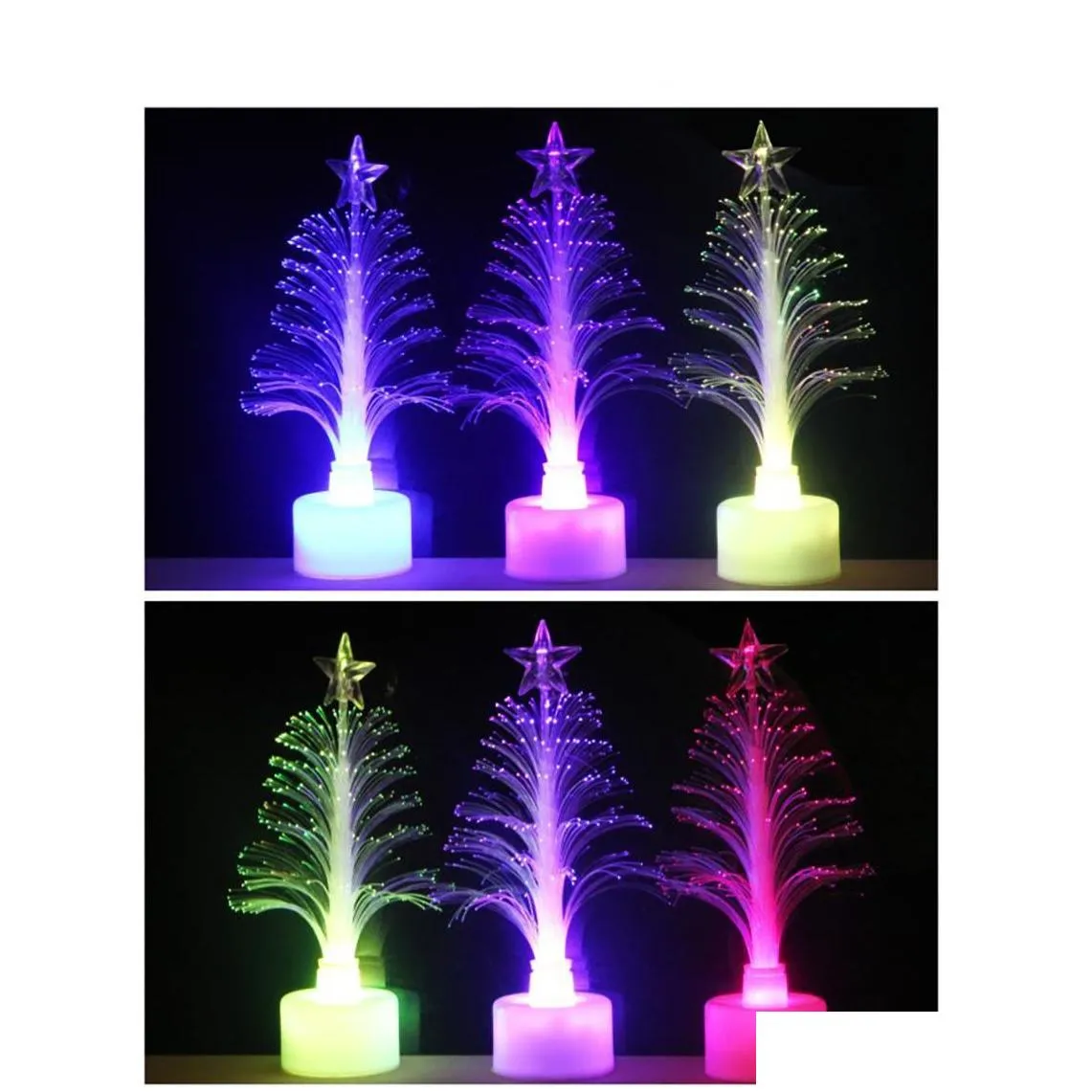 carnival gift led fiber optic night light toy light battery powered christmas tree party decoration romantic color