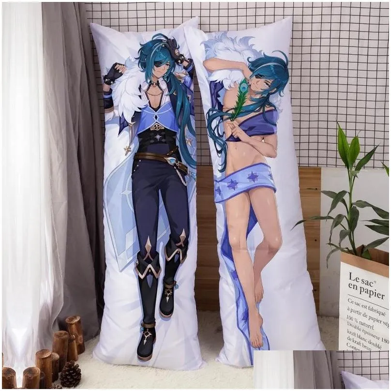 japanese anime game genshin impact handsome kaeya xiao pillowcase hugging body pillow cover otaku pilow boyfriend 18 220507