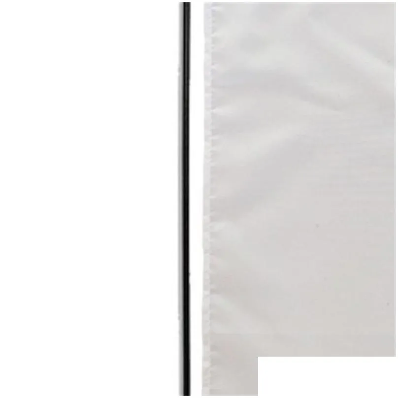 blank sublimation garden 100 polyester blank white banner flags double sides printing heat transfer printing garden banner x35cm 567