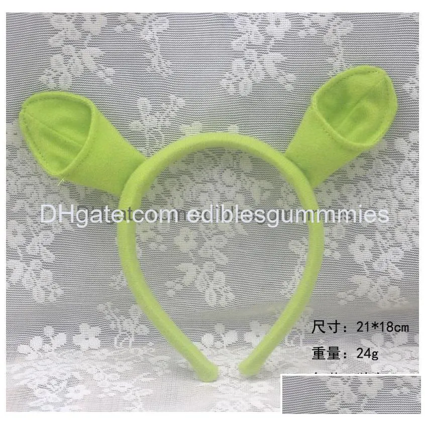 other home garden halloween moq50pcs hair hoop shrek hairpin ears headband head circle party costume item masquerade supplies