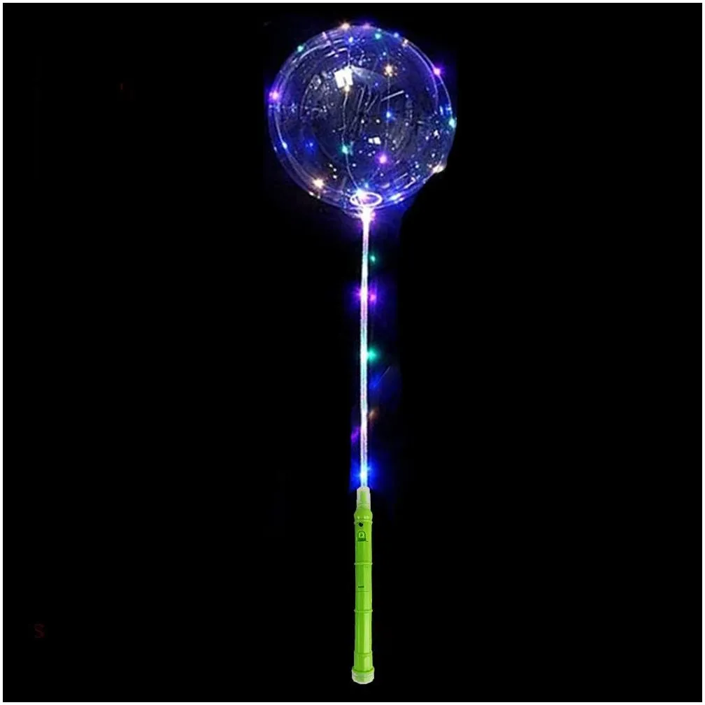 20 inches glow clear party bubble balloon led light up bobo balloons christmas birthday wedding decoration