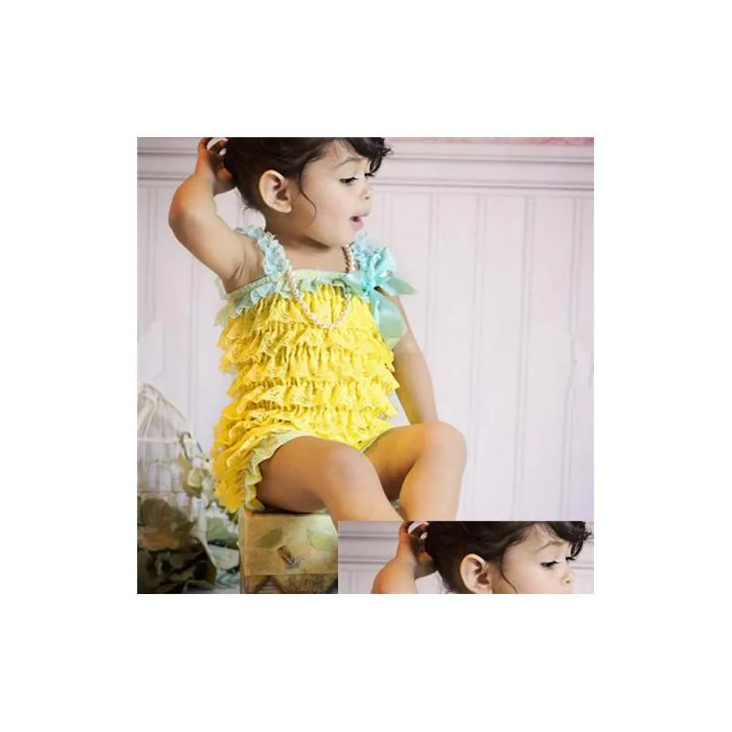 colorful lovely rompers for baby girls pink ruffle lace romper toddler infant jumpsuit birthday po prop costume jumpsuits