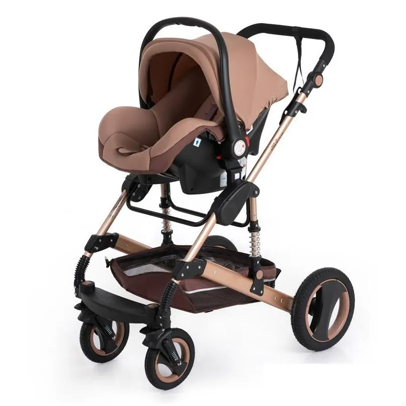 wisesonle baby stroller 3 in 1 stroller lying or dampening folding light weight twosided child four seasons