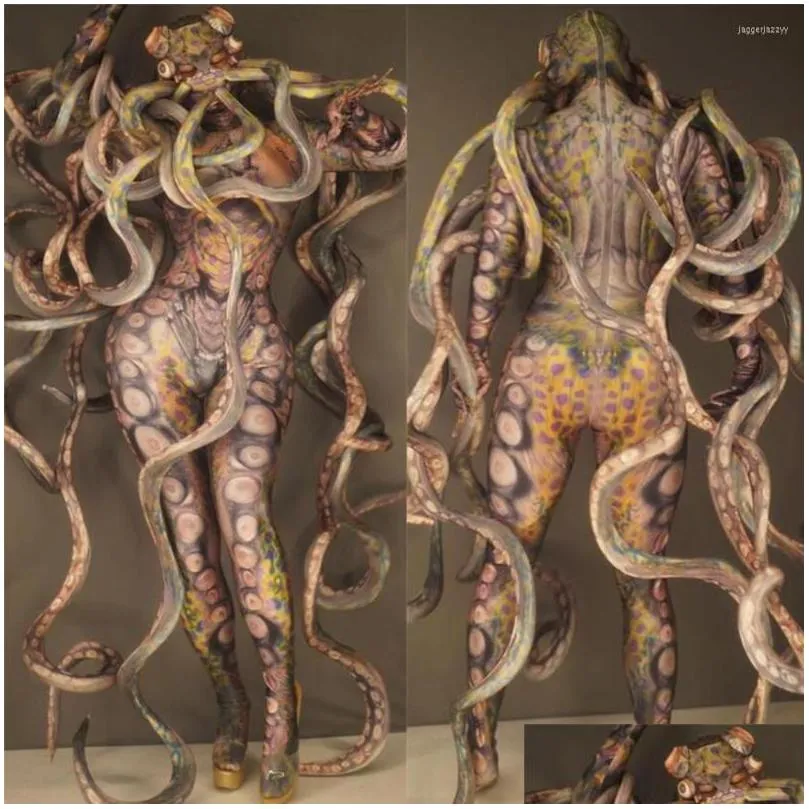 stage wear halloween cosplay clothing octopus monster scary decoration jumpsuit women/men personality performance costume
