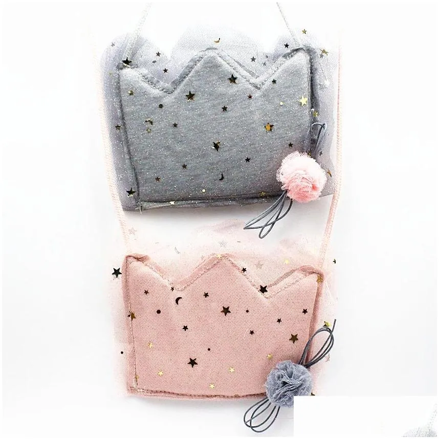 m649 cute cartoon children bag crown shape lace edge creative package womens childrens bag wholesale