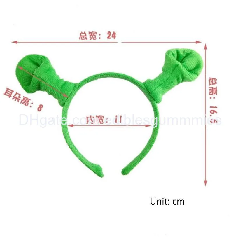 other home garden halloween moq50pcs hair hoop shrek hairpin ears headband head circle party costume item masquerade supplies