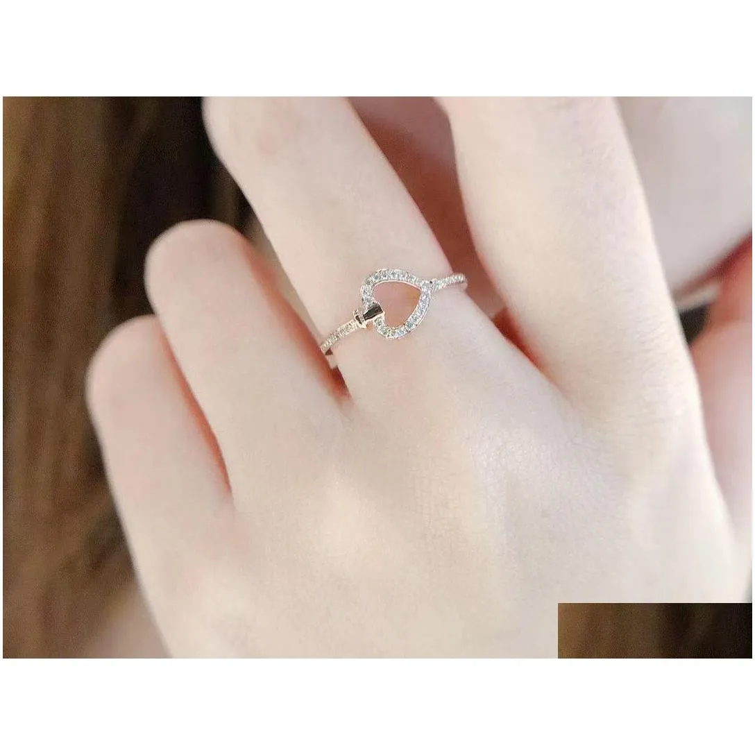 heart 18k rose gold lab moissanite promise ring 925 sterling silver engagement wedding band rings for women bridal finer jewelry