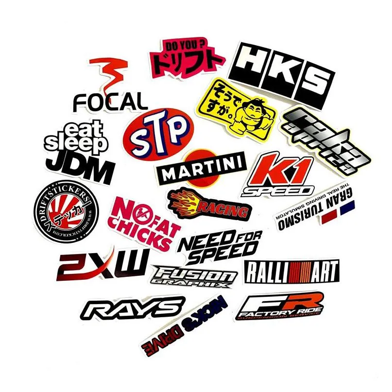 100 pcs/lot jdm decal sexy cool stickers for skateboard laptop pad bicycle motorcycle helmet guitar ps4 phone snowboard pvc sticker