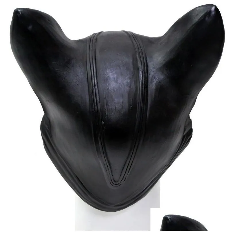 woman y cat selina kyle mask bruce wayne cosplay costume latex helmet fancy adult halloween 220715