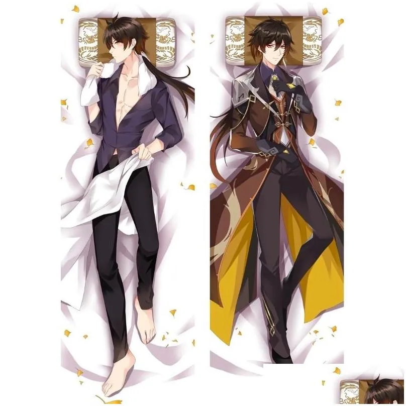 japanese anime game genshin impact handsome kaeya xiao pillowcase hugging body pillow cover otaku pilow boyfriend 18 220507