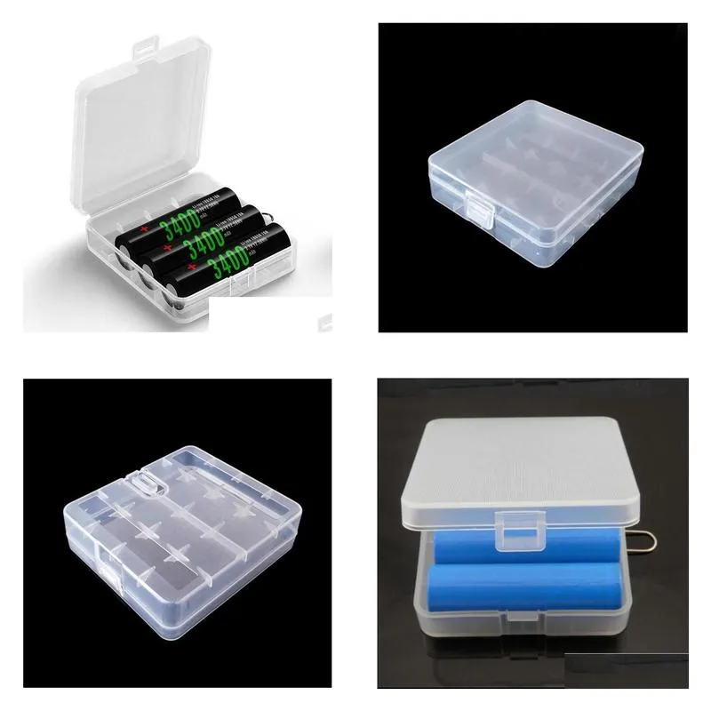 battery case boxes holder storage container plastic portable cases fit 4x18650 or 4x18350 cr123a 16340 batteries