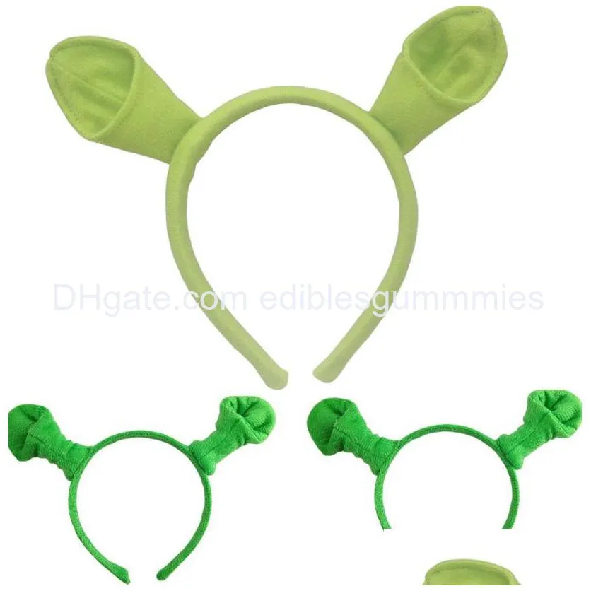 other home garden halloween moq50pcs hair hoop shrek hairpin ears headband head circle party costume item masquerade supplies