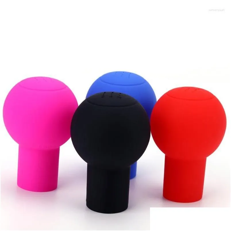 interior accessories design fashion car decoration silicon 5 gear head protective case shift knob cover stick lever shell skin