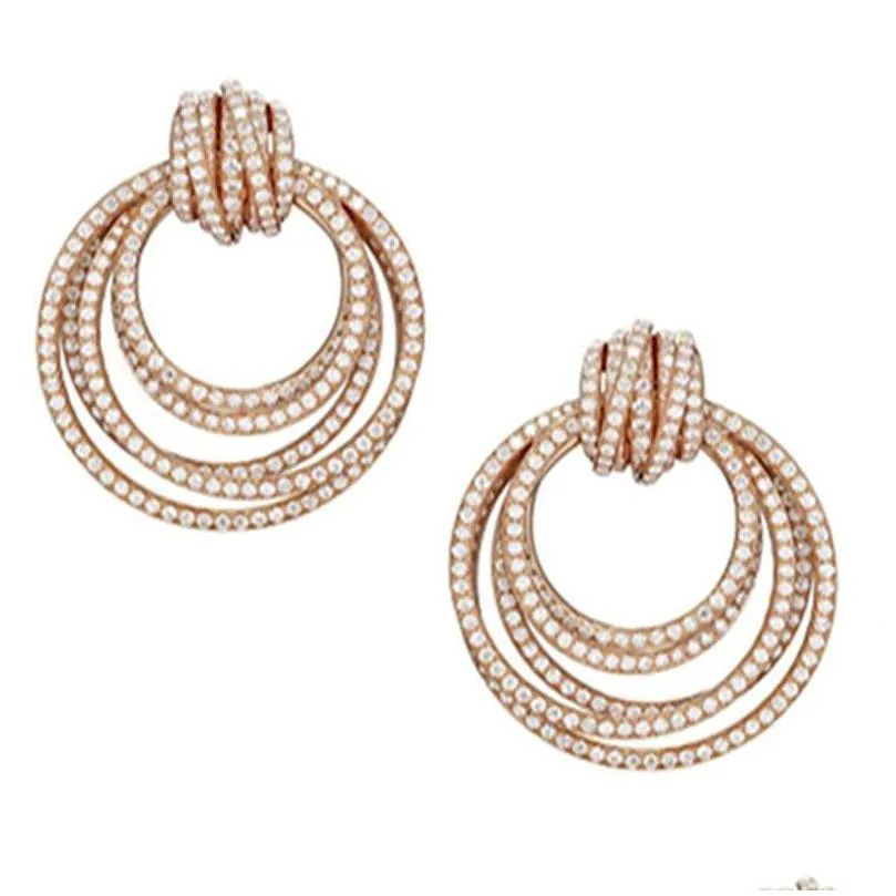 luxury dangle earring micro pave aaaaa zircon 925 sterling silver fine party wedding drop earrings for women bridal jewelry gift