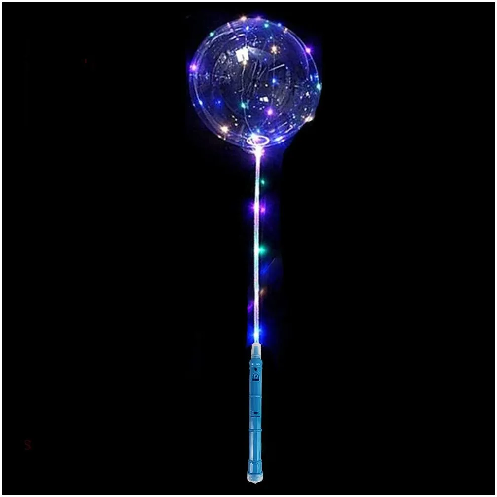 20 inches glow clear party bubble balloon led light up bobo balloons christmas birthday wedding decoration