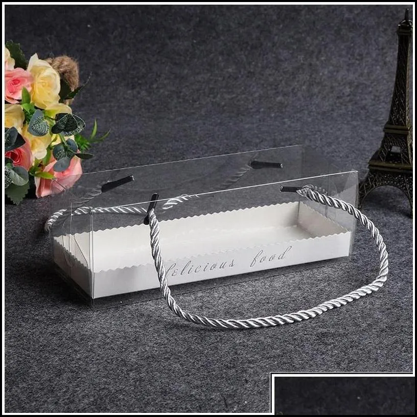 Gift Wrap 18 5Cmx6 5Cmx6 5Cm Clear Transparent Packing Box With Tray Baked Cookie Birthday Cake Lx1171 Drop Delivery Home Garden Fes