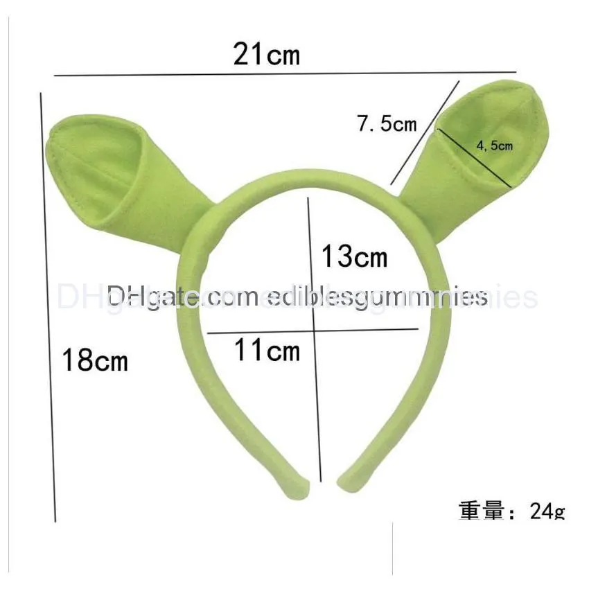 other home garden halloween moq50pcs hair hoop shrek hairpin ears headband head circle party costume item masquerade supplies