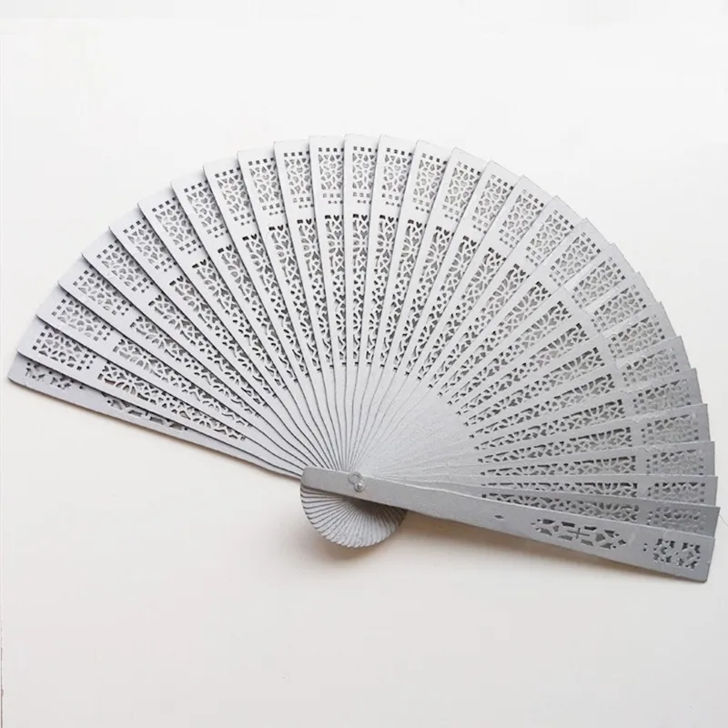 Color Sandalwood Folding Fan Party Favor Personalized Wedding Fans Wood Fan Customized Logo