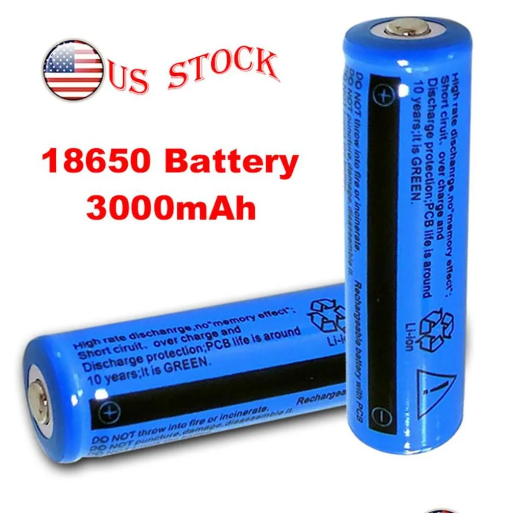 4pack liion rechargeable 3000mah batteries 18650 battery 3.7v 11.1w brc battery not aaa or aa battery for flashlight torch laser