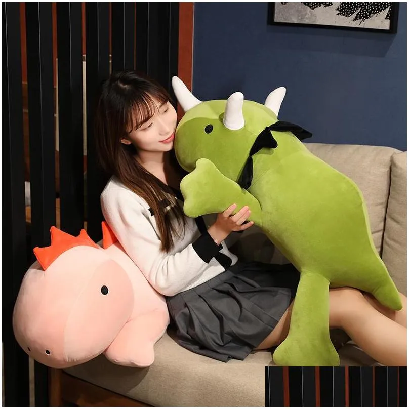 dinosaur weighted plush toys cute soft stuffed animals plushies kawaii dino sleep pillow baby anime doll birthday gift for kids 220629