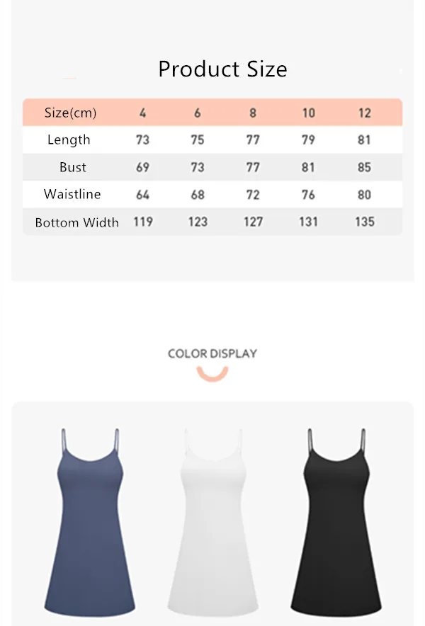 LL Womens Tennis Dress Align Yoga Outfit Exercise Chest Pad Inside Dresses Golf Gym Slip Fitness Women Tennis Dress