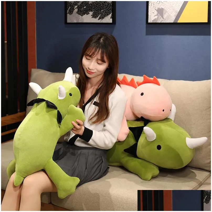 dinosaur weighted plush toys cute soft stuffed animals plushies kawaii dino sleep pillow baby anime doll birthday gift for kids 220629