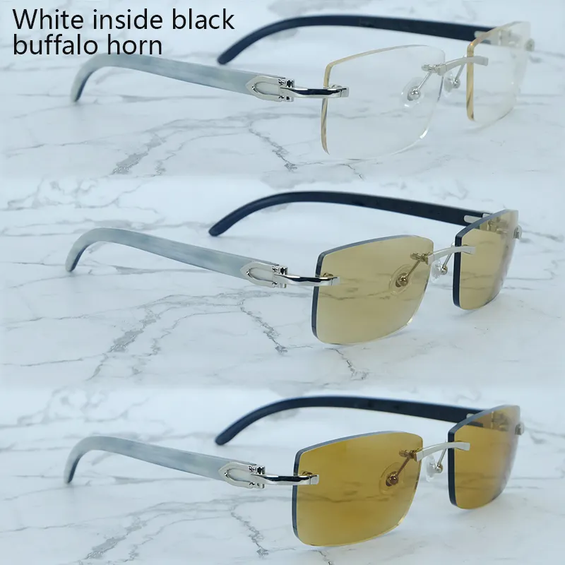 Photochromic Carter Sunglasses Color  Horn changed Two Colors Lenses 4 Season Glasses Interchangble Men Shades White Inside Black Buffs horn Eyewear