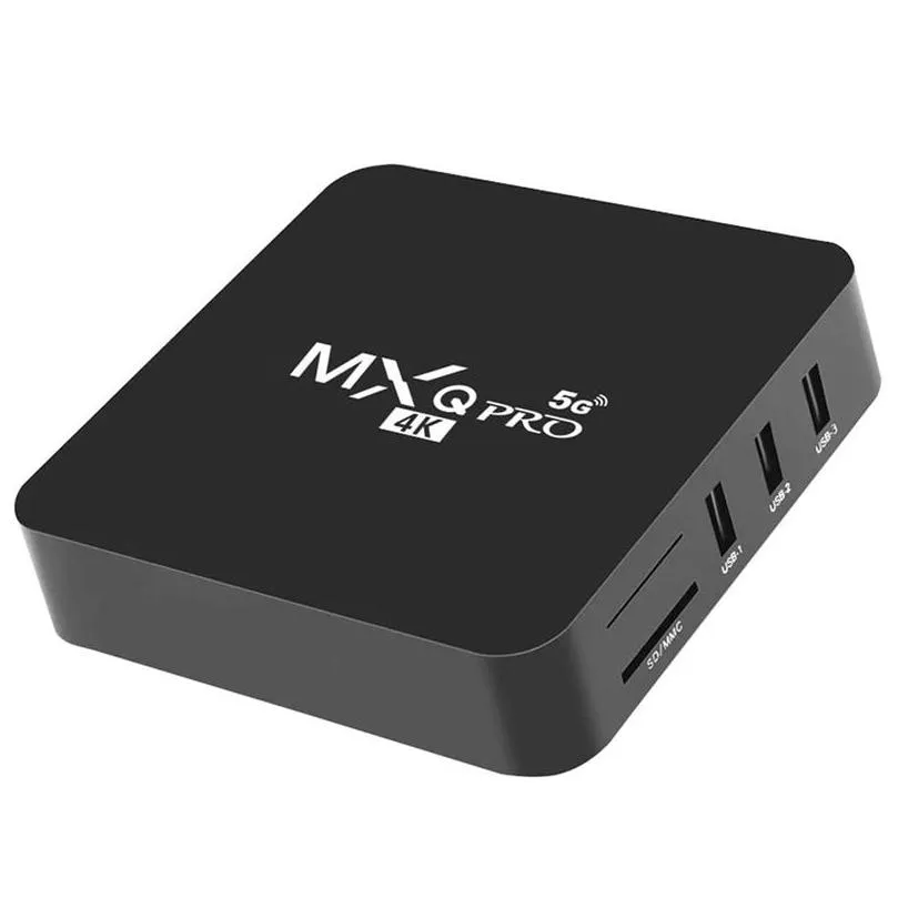 mxq pro android 10 tv box rockship rk3228a quad core 4k hd mini pc 1g 8g wifi h.265 smart media player