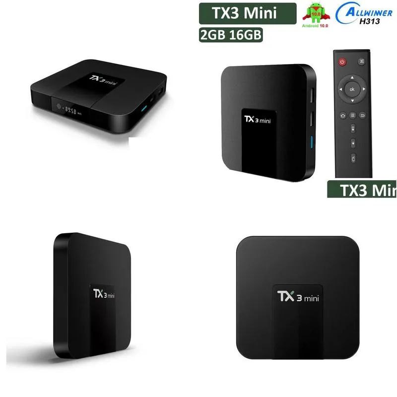 tx3 mini android 10 tv box allwinner h313 2gb 16gb set topbox 4k 1g 8g smart media player