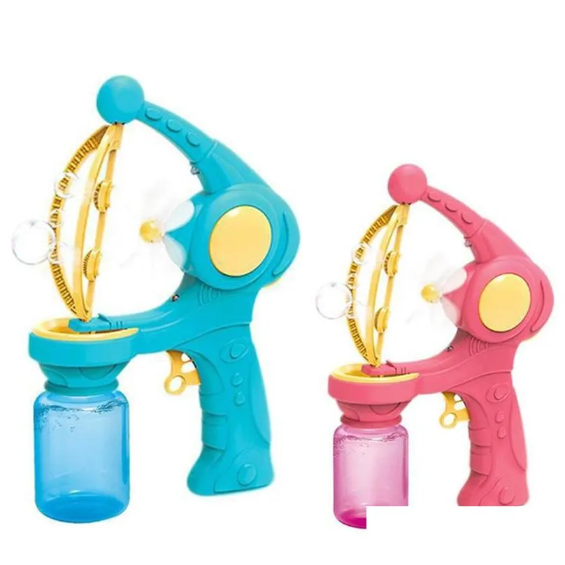 bubble gun blowing soap bubbles machine automatic toys summer outdoor party play toy for kids birthday park childrens day gift 220711