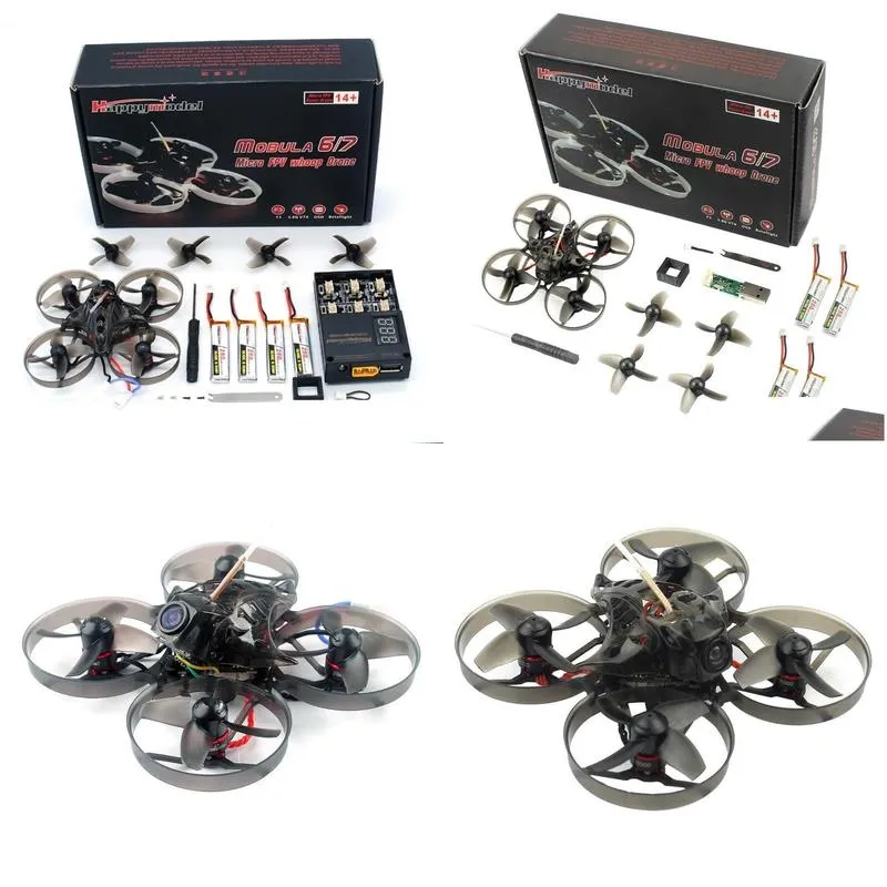 happymodel mobula7 v2 crazybee f4 pro osd 25mw 700tvl se0802 16000kv 2s brushless 75mm fpv tinywhoop drone bnf 220311