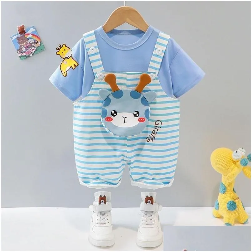 born baby girls and boys clothing suit for spring summer grils bows set cute overalls clothes 220606