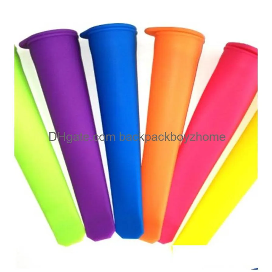 silicone hold popsicle mold multicolor ice cream cover sleeve 6color diy popsicles holders kitchen tools summer children 1 5om e2